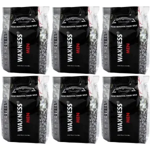 Waxness Barbero Hard Wax Steel for Men - Made in Italy / 1.1 lbs. - 17.6 oz. - 500 grams Each X 6 Bags = 6.6 Lbs