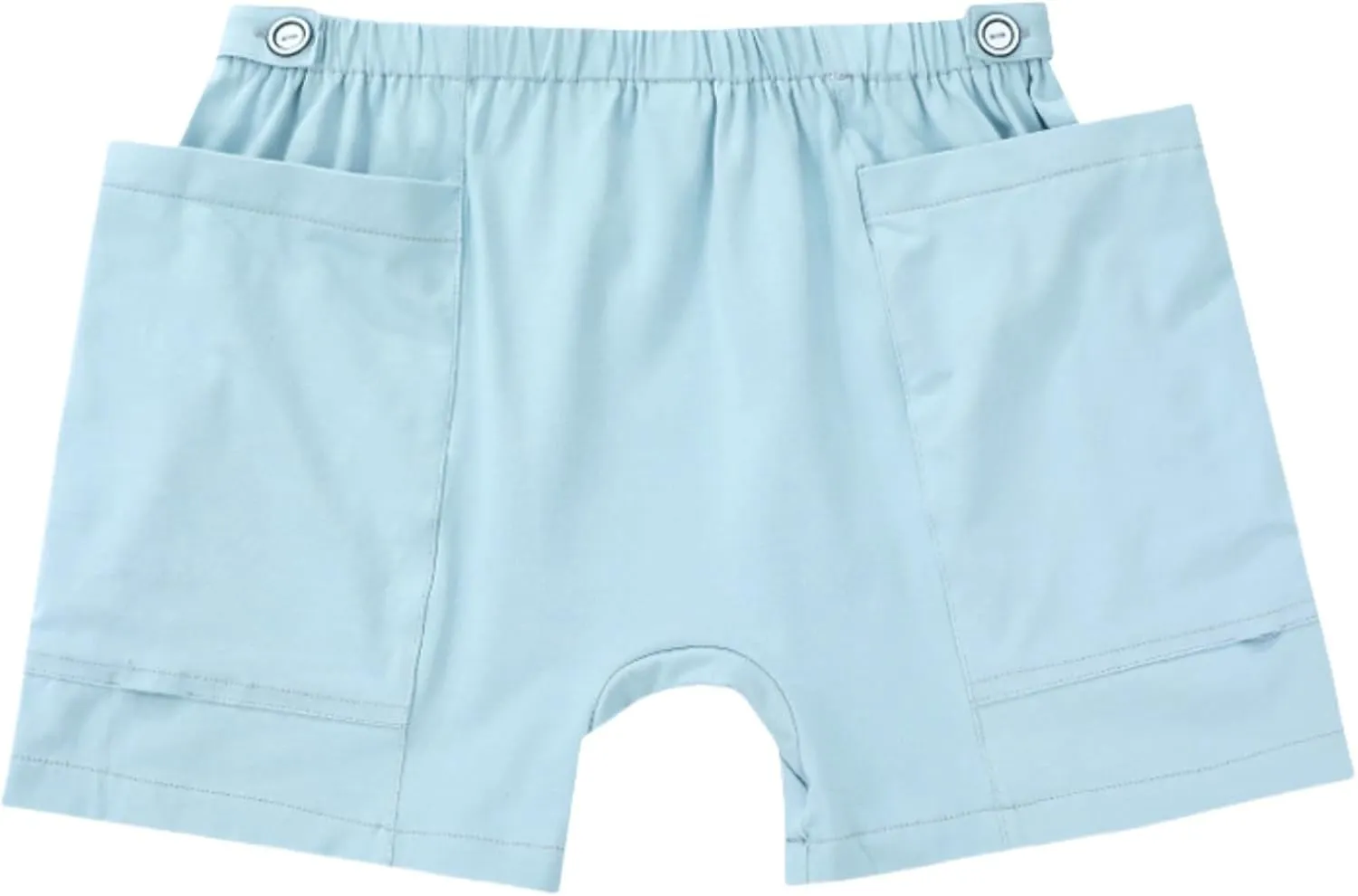 WEEOATAR Women Ostomy Pants Patient Underwear Incontinence Care Shorts,2 Side Pockets to Store Urine Bags Easy to Use,Fistula Pants for Nephrostomy,Suprapubic and Biliary Catheters(Blue,L)