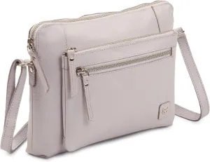 Wise Owl Accessories Small Soft Pebbled Real Leather Crossbody Handbags Purses Sling Crossover Shoulder Bag