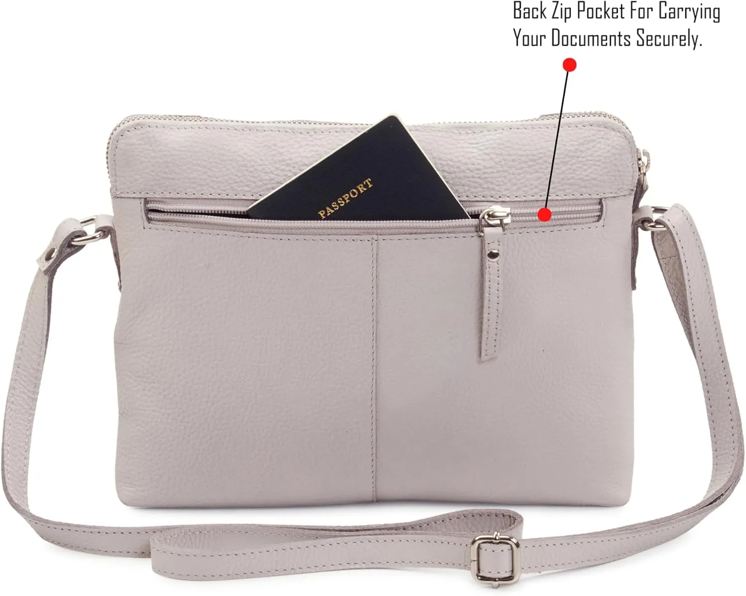 Wise Owl Accessories Small Soft Pebbled Real Leather Crossbody Handbags Purses Sling Crossover Shoulder Bag