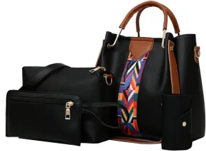 Women Handbag Set Top Handle Bag Soft PU Leather Tote Satchel Shoulder Clutch Bag Purse Wallet