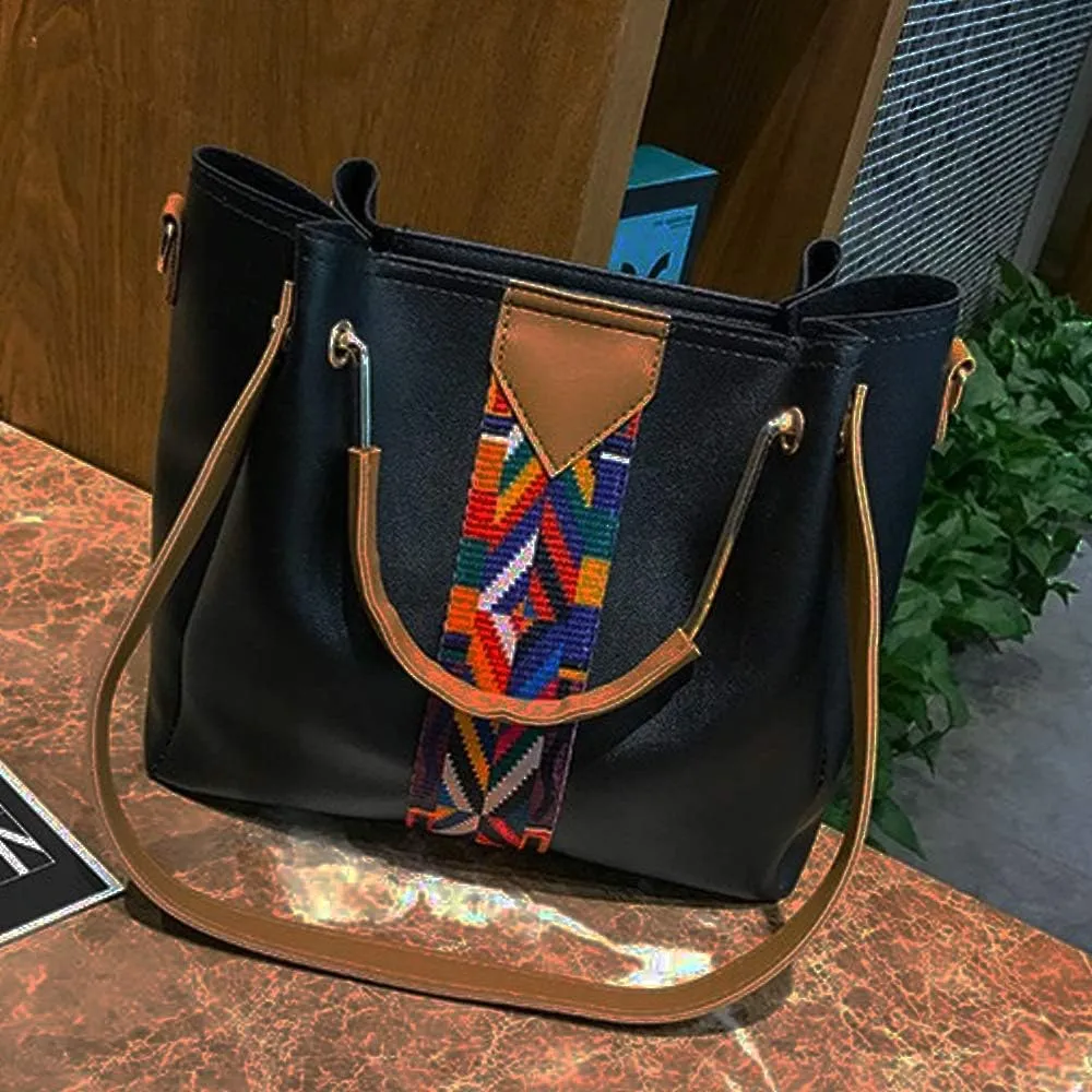 Women Handbag Set Top Handle Bag Soft PU Leather Tote Satchel Shoulder Clutch Bag Purse Wallet