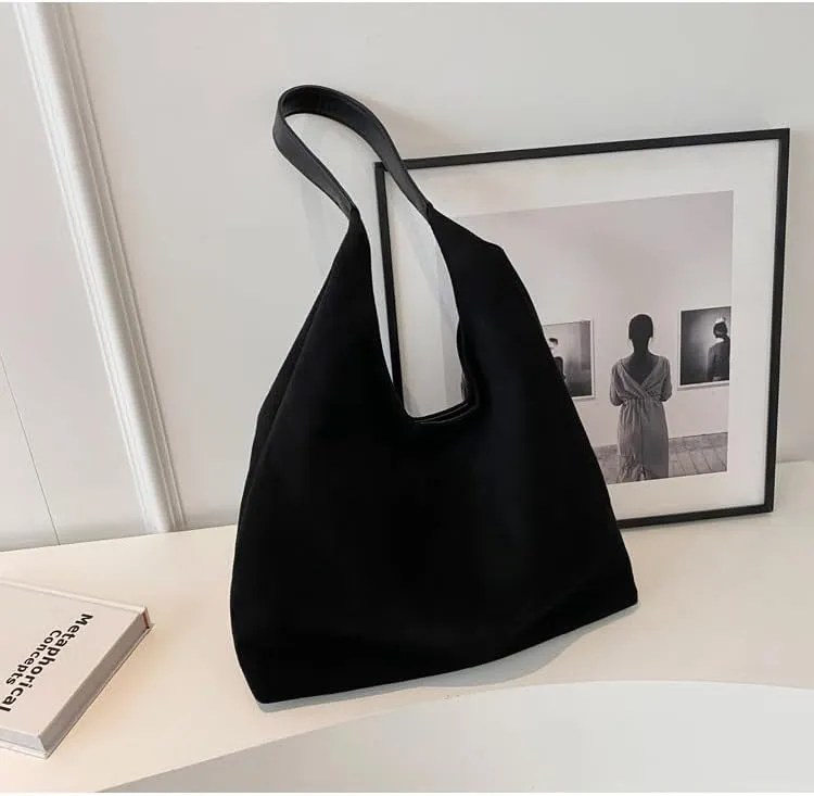 Women Hobo Bags Slouchy Bag Suede Purse Suede Tote Bag Large Brown Tote Handbag for Travel Shopping Work