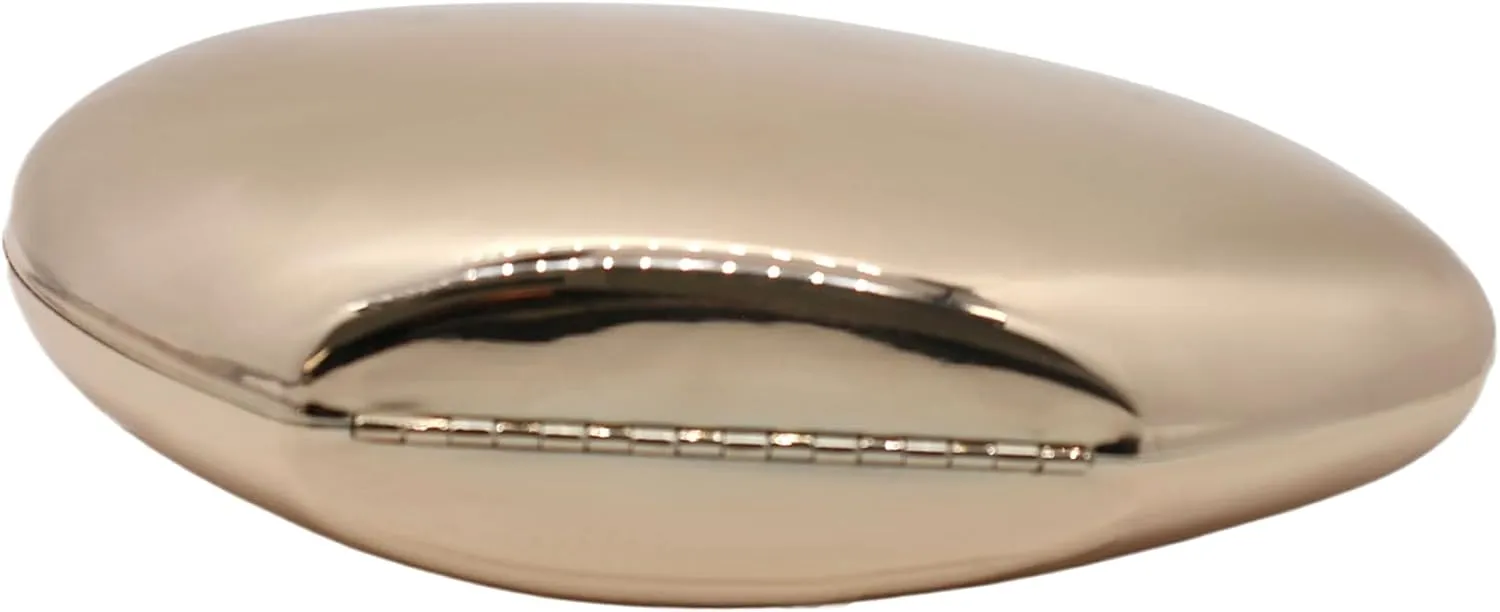 Women Sparkly Acrylic Clutch Unique Shape Metallic Handbag Fancy Evening Bags for Party Prom