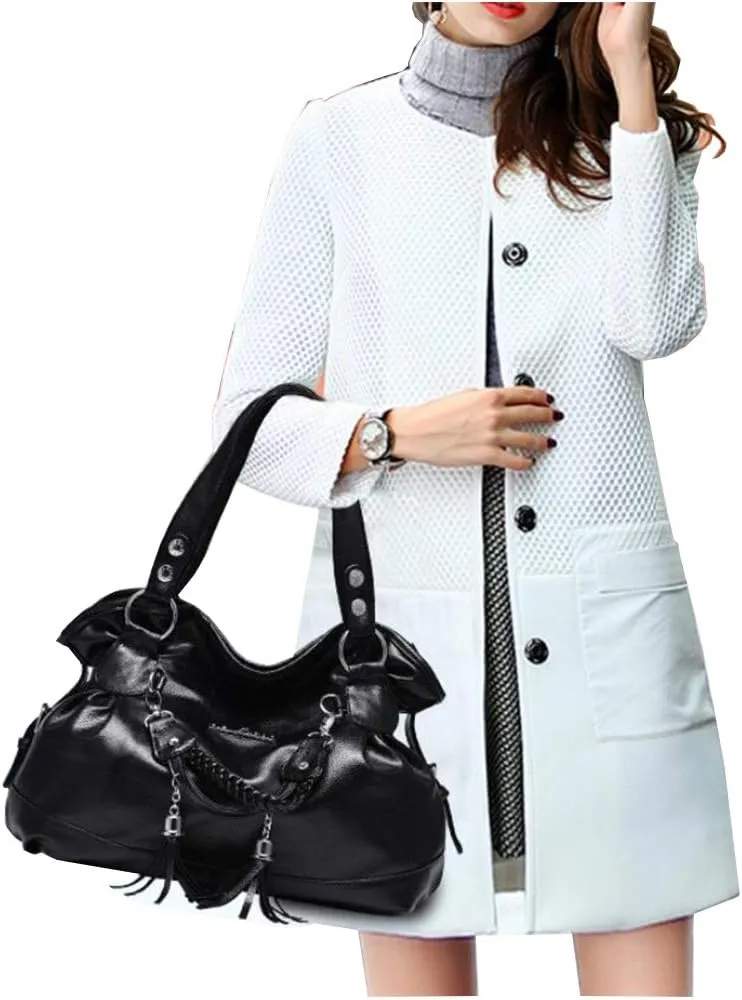 Women Vintage Large Bag Top-handle Handbags Casual Soft leather Shoulder Bags Tote Messenger Purse