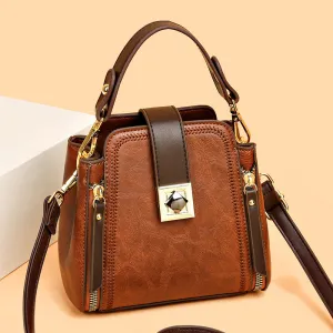 Women's handbag retro leather soft elegant crossbody