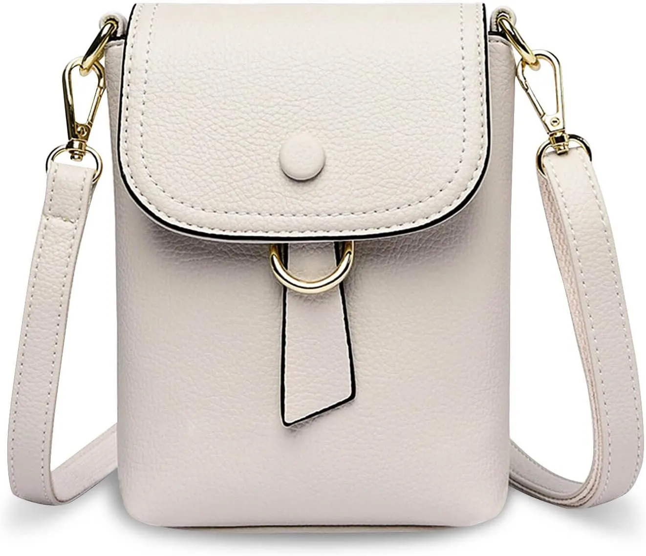 Womens Mini Shoulder Bags Crossbody Soft Leather Flap Over Mobile Phone Bag With Multi Pocket And Adjustable Strap