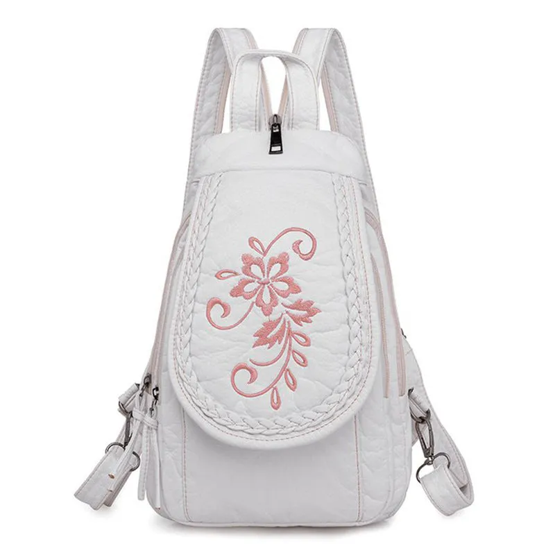 Women's Multifunctional Washed Soft Leather Korean Bags