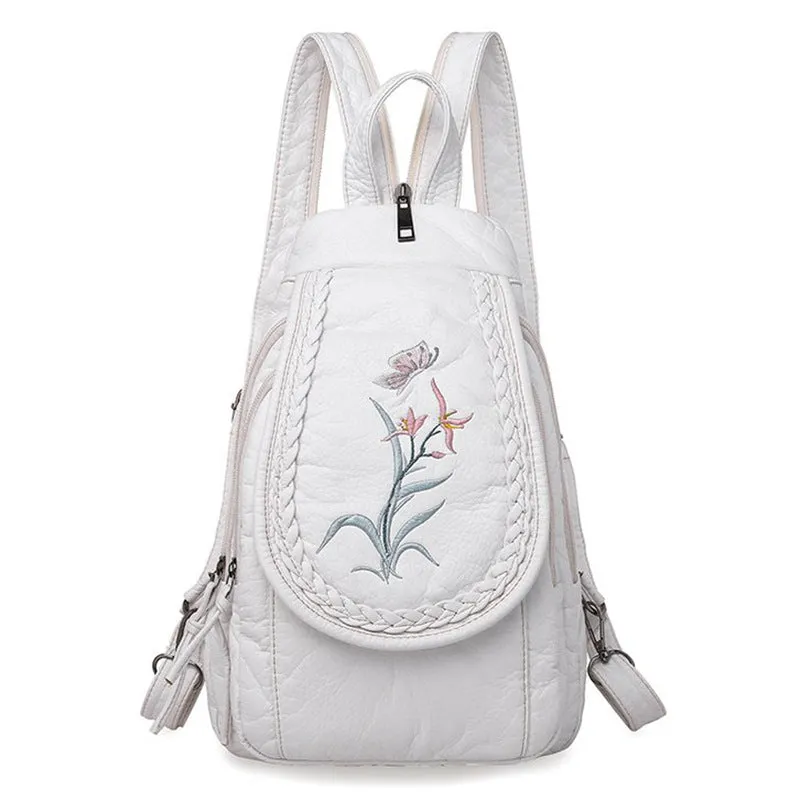 Women's Multifunctional Washed Soft Leather Korean Bags