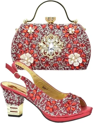 Women's Shoes and Sandals for Party Wedding Italian Shoes Matching Bags