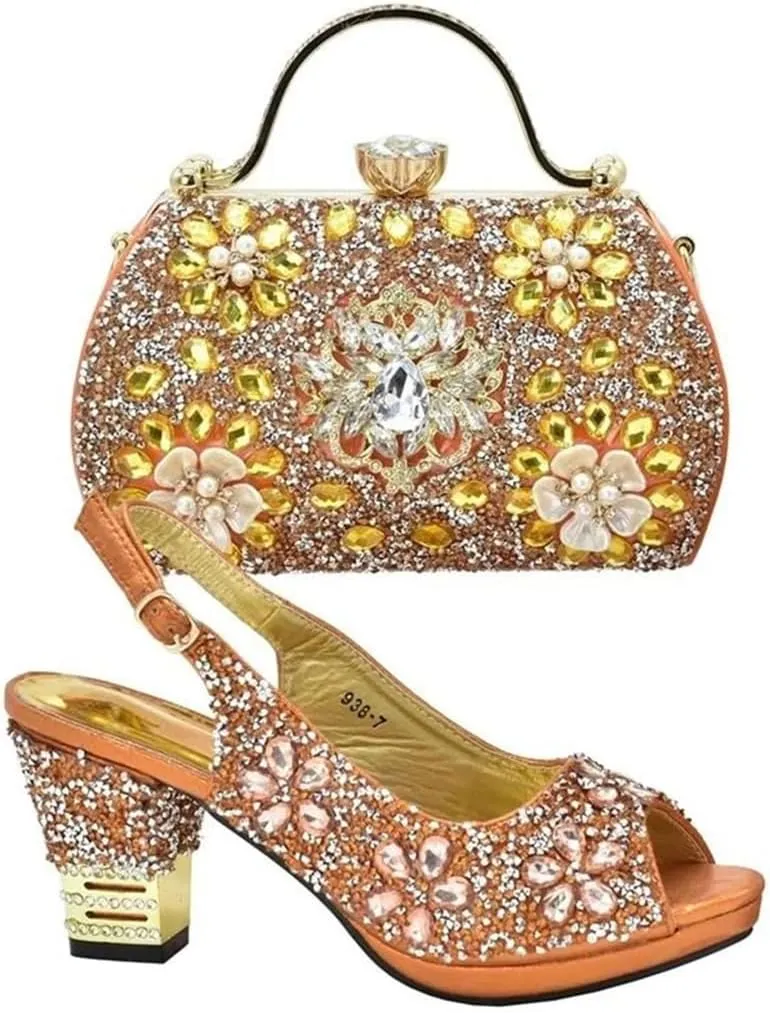 Women's Shoes and Sandals for Party Wedding Italian Shoes Matching Bags
