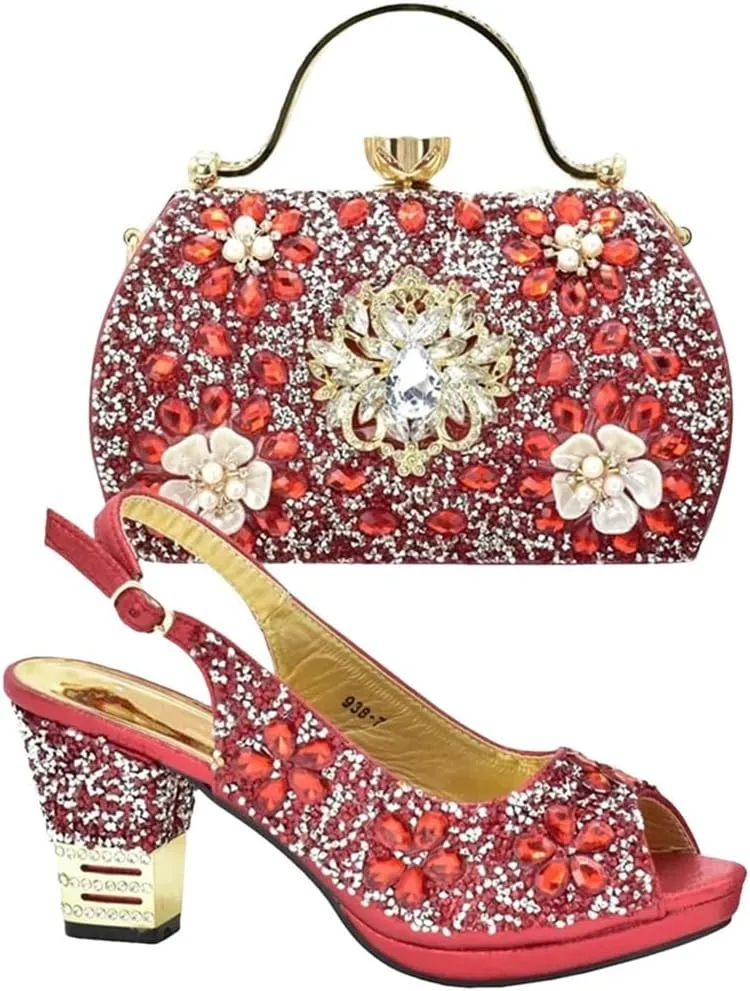 Women's Shoes and Sandals for Party Wedding Italian Shoes Matching Bags