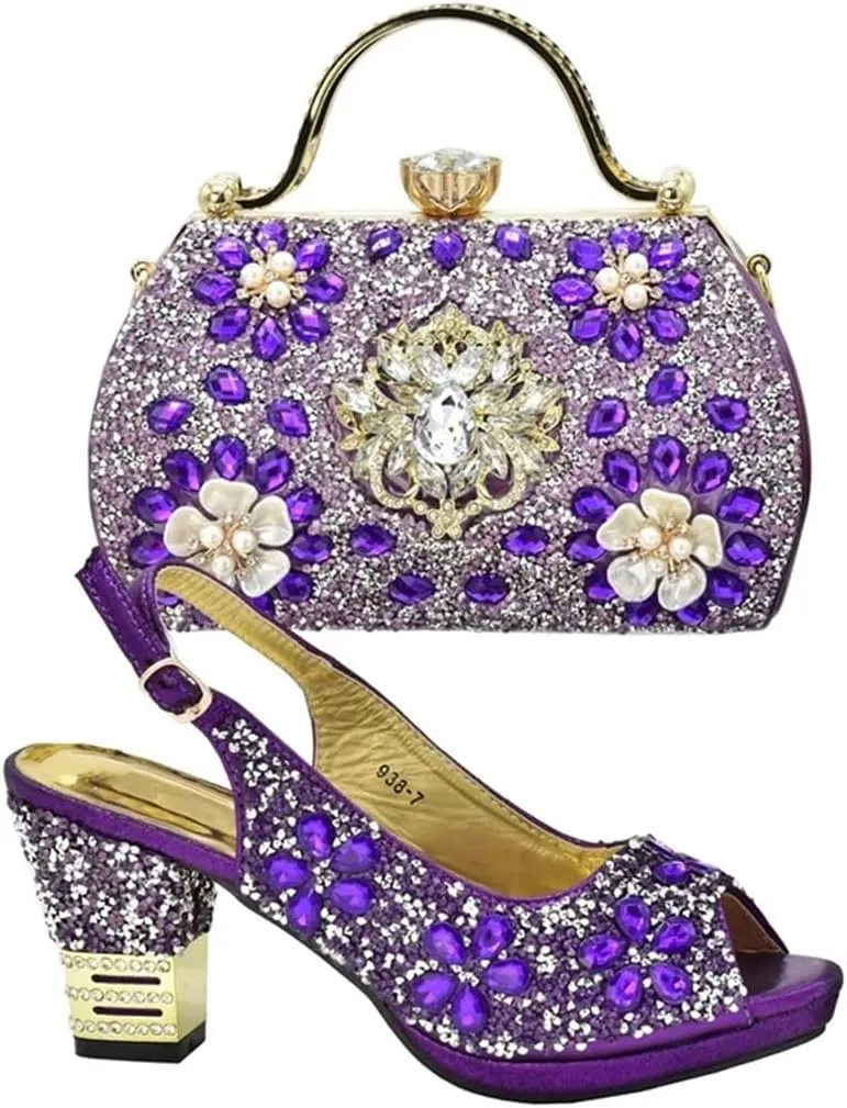 Women's Shoes and Sandals for Party Wedding Italian Shoes Matching Bags