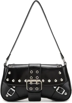 Women's Shoulder Bag Y2K Purses 90s Studded Rivet Punk Handbag Red Leather Purses summer bags for women 2025 trendy