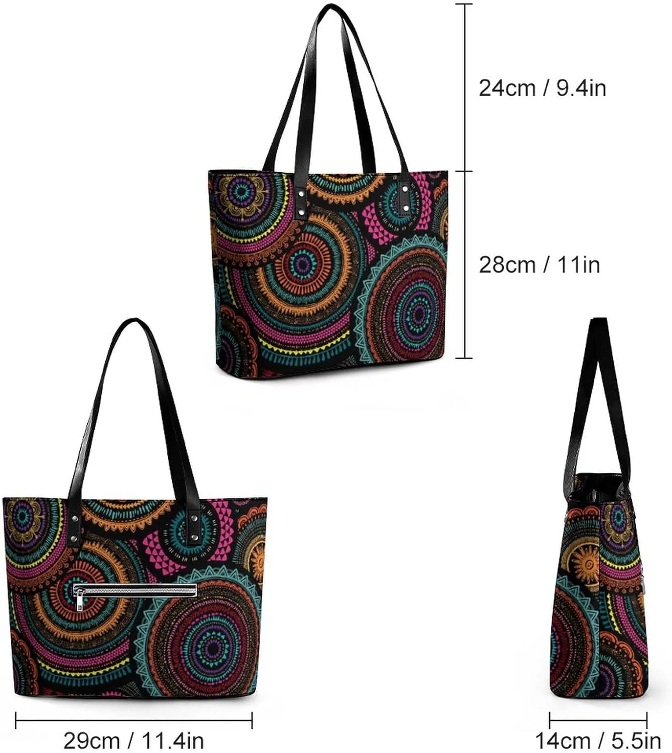 Women's Soft Leather Portable Handbags Tote Purses Shoulder Bucket Bags