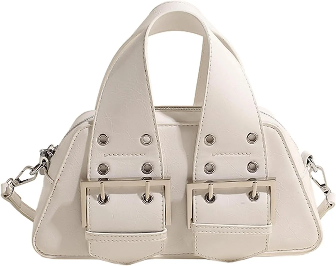 Women's Top Handle Bag Y2k Designer PU Leather Shoulder Bags Aesthetic Bag Crossbody Purse Bag for Women