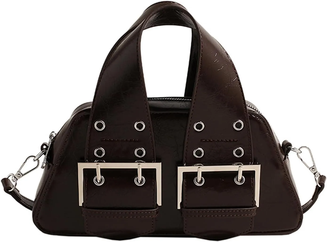 Women's Top Handle Bag Y2k Designer PU Leather Shoulder Bags Aesthetic Bag Crossbody Purse Bag for Women