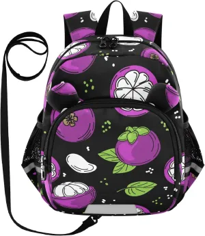 Wusikd Kids Backpack Colorful Mangosteen Toddler Bags Fruit Pulp Leaves Schoolbag for Girls Boys Kindergarten Student S