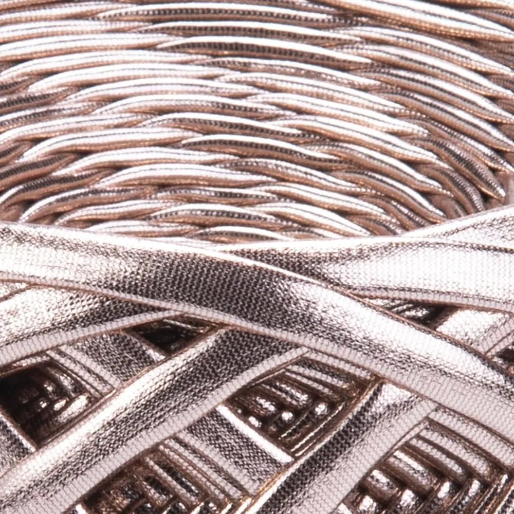 YarnArt Metallic Club Super Bulky T-Shirt Yarn - 100% Polyester, 6.35 oz / 180 gr, 60 yrds / 55 Meters - Shiny Colors for Handbags, Rugs, Chic Night Bags, Crochet (8103)