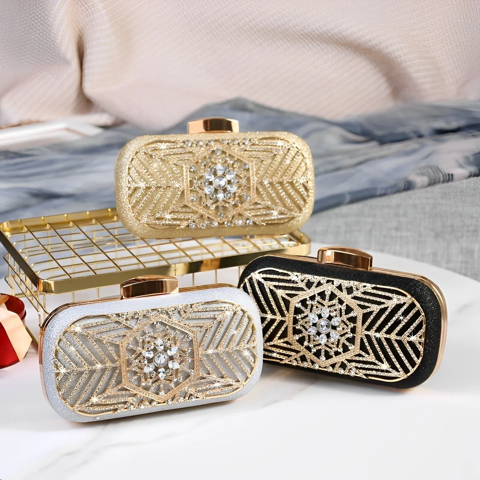 Yasmin Evening Clutch with Diamonds