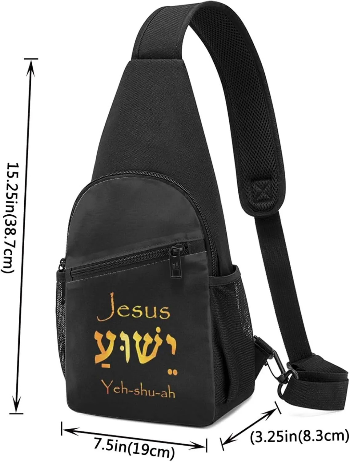 Yeshua Jesus Christian Chest Pack Leisure Shoulder Crossbody Chest Bag