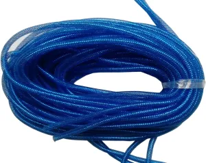 YYCRAFT One Roll 30 Yards Solid Mesh Tube Deco Flex for Wreaths Cyberlox CRIN Crafts 8mm 3/8-Inch (All Royal)